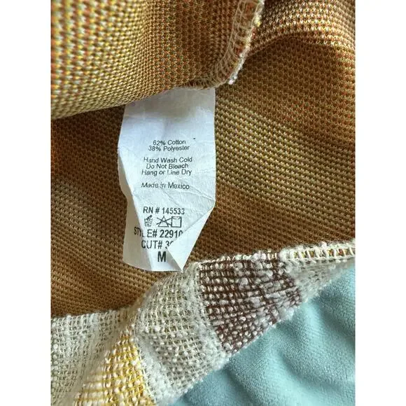 W5 Women's Medium Tie Front Top Fall Autumn Cottagecore Boho Retro - Picture 6 of 8